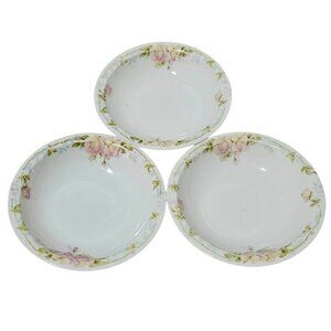 3 Rosenthal Selb-Bavaria Pink Roses Dessert Sauce Bowl 5" Donatello antique vint